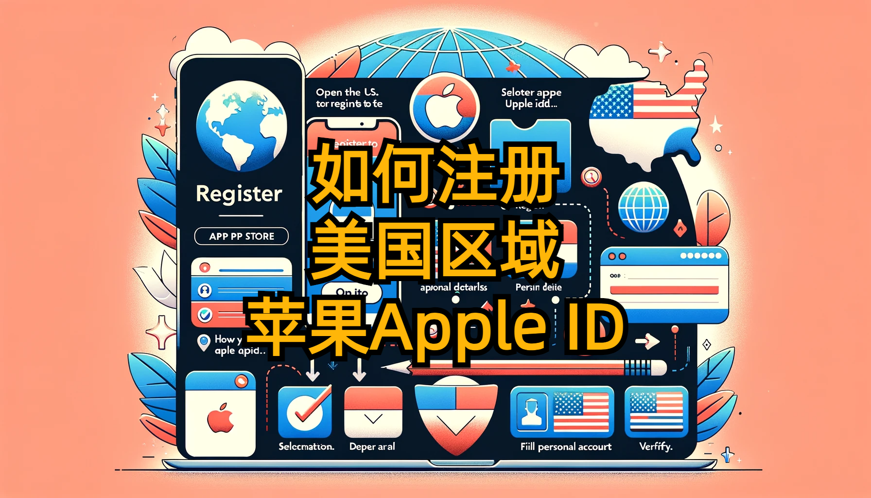 如何注册美国区域苹果Apple ID