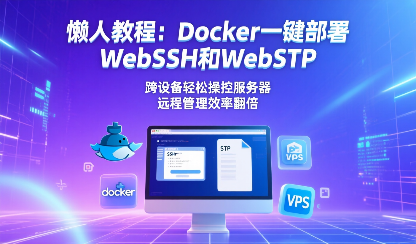 在VPS或者飞牛云NAS上用Docker搭建一个webSSH和webSFTP工具